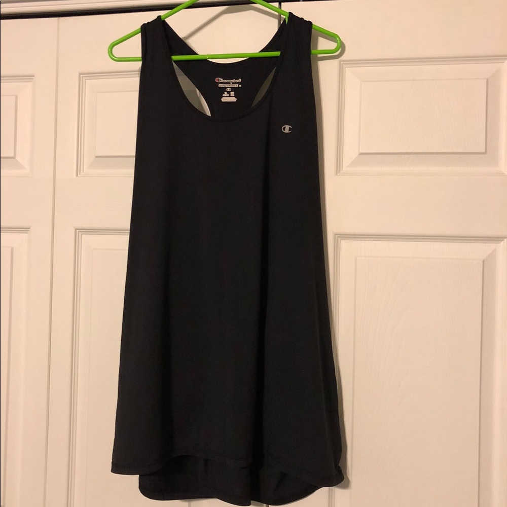 Champion performance black racer back tank top